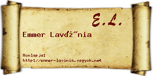 Emmer Lavínia névjegykártya